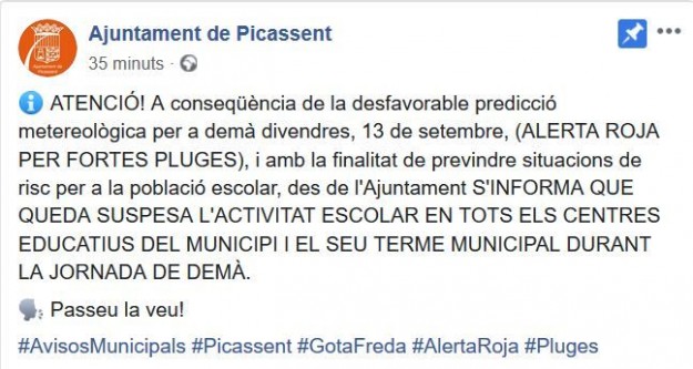avís ajuntament de Picassent-divendres13-09-19