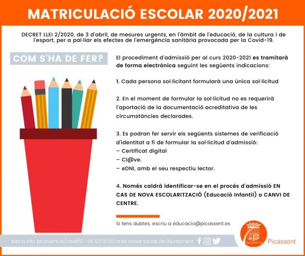 Matriculació 2020-21 2