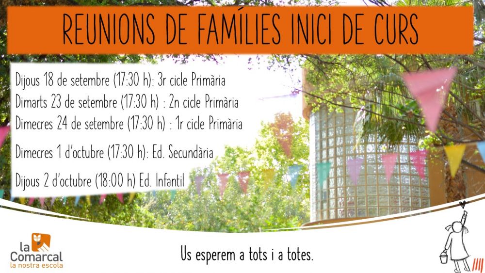 La Comarcal Reunions de famílies inici de curs 25-26