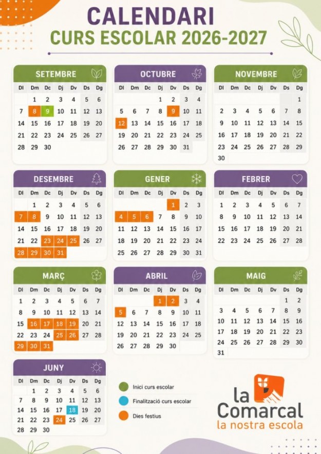 Calendari La Nostra Escola Comarcal 2026-2027-page-00001