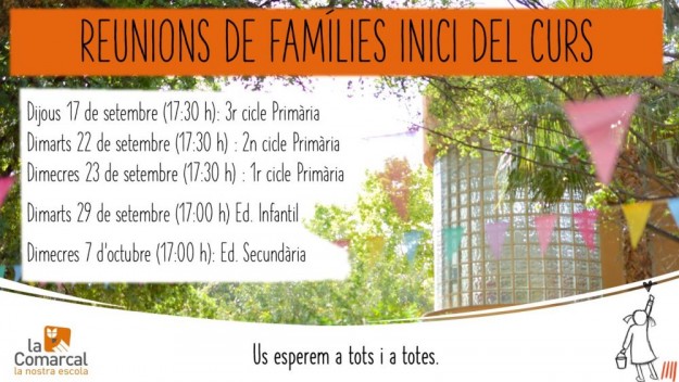 Reunions de famílies inici curs 2627